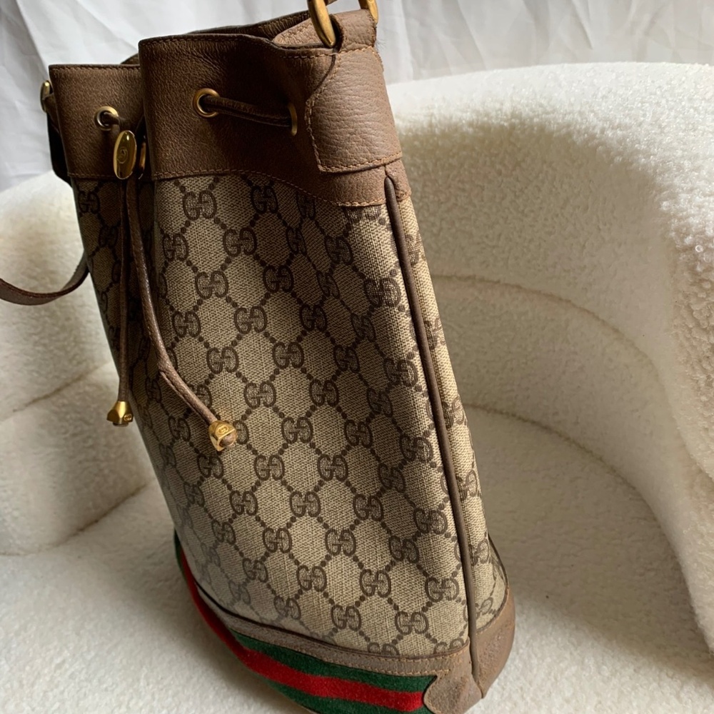 FIRM Authentic Gucci GG Vintage Supreme Ophidia Bucket - Picture 4 of 16